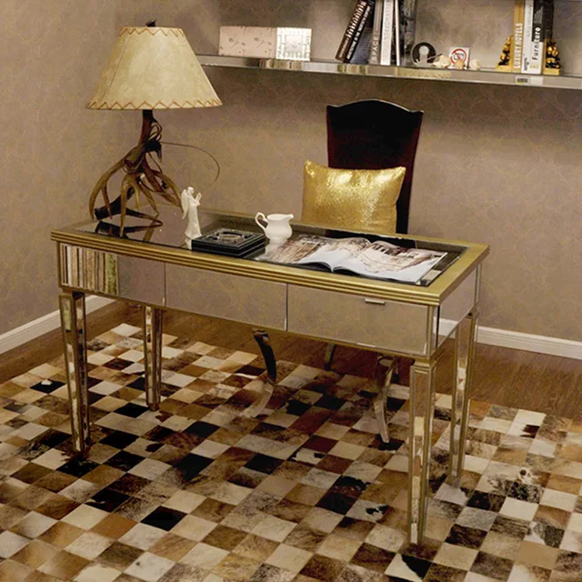 Mirror Glass Furniture Study Desk