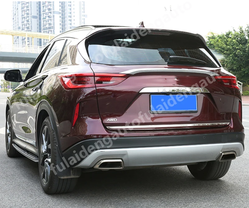 Для Infiniti QX50 нержавеющая сталь задний багажник хвост ворота гарнир рельефная Накладка для отделки автомобиля Стайлинг Аксессуары