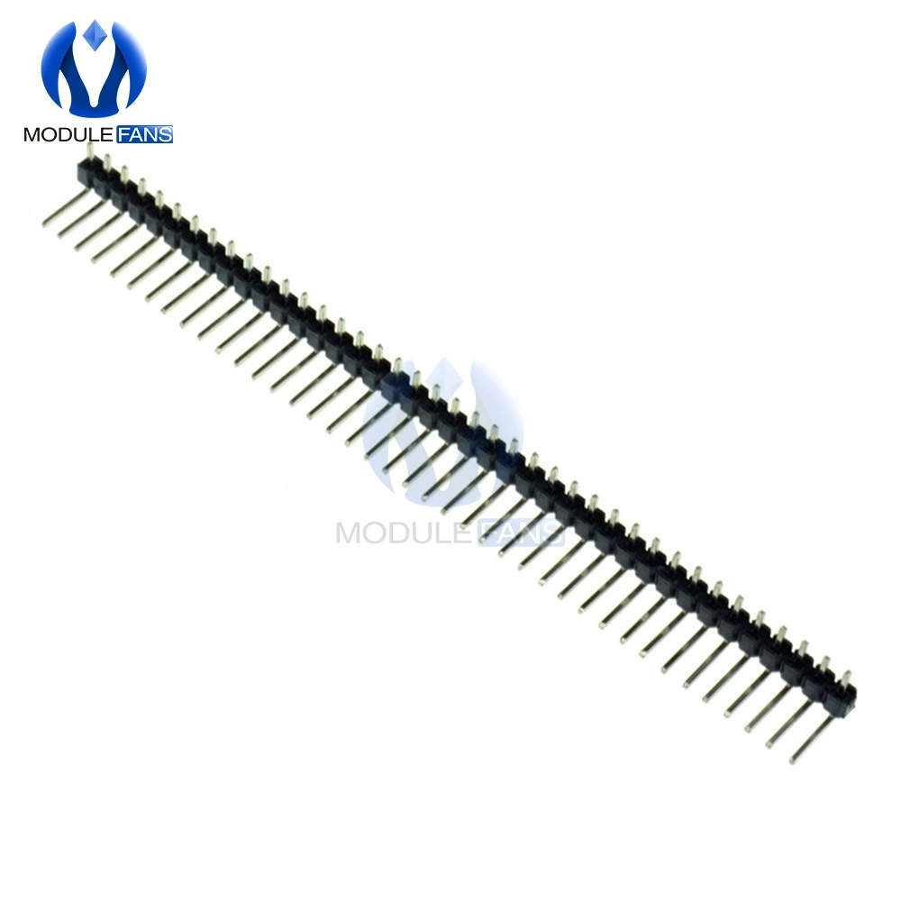 10 шт. 40 Pin 1x40 Однорядный Мужской 2,54 мм ломаемый штыревой разъем под прямым углом разъем изгиб полосы