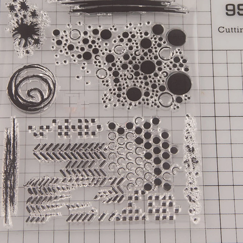 Lychee Life Circle Dot прозрачный штамп из ТПР печать лист для DIY скрапбукинга Фотоальбом украшения