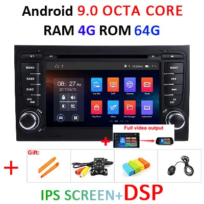 4G 64G IPS DSP full DSP ips 4G+ 64G 8 core 2 din Android 9,0 Автомобильный мультимедийный dvd-плеер gps Авторадио для Audi A4 S4 RS4 8E 8F B9 B7 B6 Автомагнитола obd2 - Цвет: 4G 64G IPS DSP full