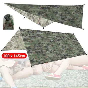 

Outdoor Shelter Ultralight Tarp Camping Survival Sun Shelter Multifunctional Waterproof Beach Awning Beach Mat Rain Shelter
