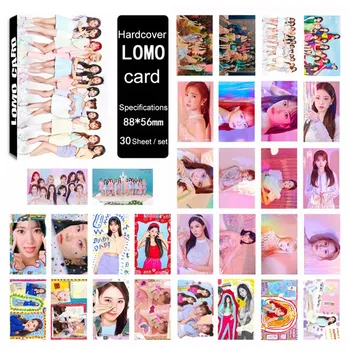 

New 30Pcs/set KPOP IZONE Photocard Girls Team Album Photo Card PVC Cards Self Made LOMO Card Photocard