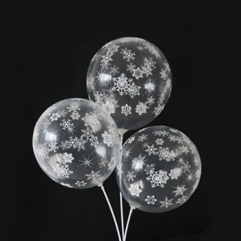 

50/100pcs 12inch Snowflake Latex Helium Balloons Merry Christmas Birthday Theme Party Baby Shower Decoration Supplies Air Globos