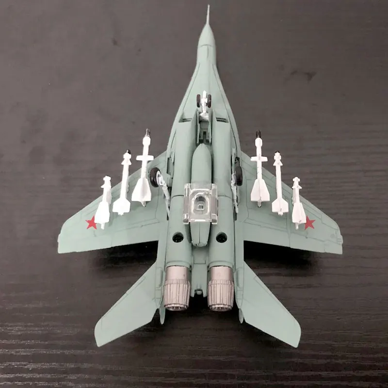 AMER 1/100 Scale Russia MIG-29 Fighter Diecast Metal Military Plane Model Toy For Collection/Gift/D