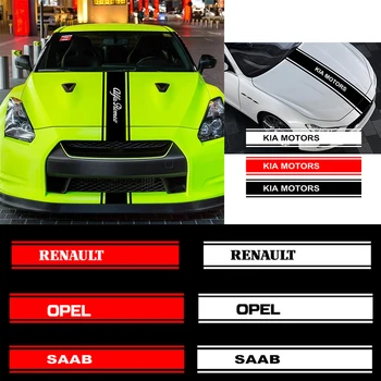 

Car Exterior Accessories Side Roof Hood Stickers Racing Stripe Decals For TOYOTA CITROEN PEUGEOT Mitsubishi Ford NISSAN VW