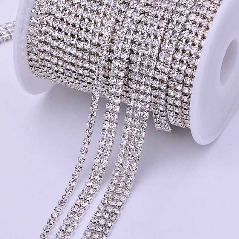 JUNAO-1-2-3-Rows-1yard-Clear-Crystal-Rhinestones-Chain-Trim-Sewing-Strass-Banding-Glass-Claw (1)