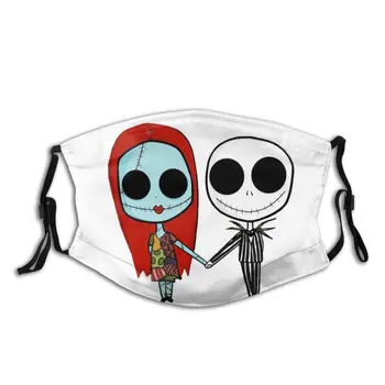 

Nightmare Before Christmas Mouth Face Mask Jack And Sandy The Nightmare Facial Mask Fashion Funny with 2 Filters for Adult