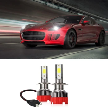 

2 Pcs Car Led Headlight 8000LM Hi/Lo DC9-30V H7 Auto Head Lamp Bulb