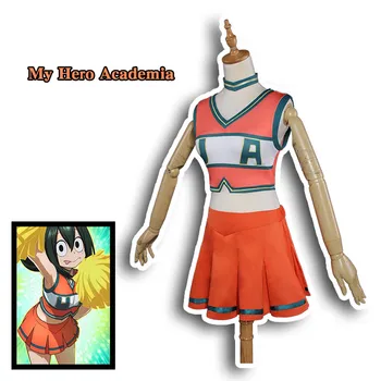 

Anime Boku No Hero Academia Cosplay My Hero Academia Cosplay Asui Tsuyu Ochako Uraraka Cheerleader Uniform Costume Women