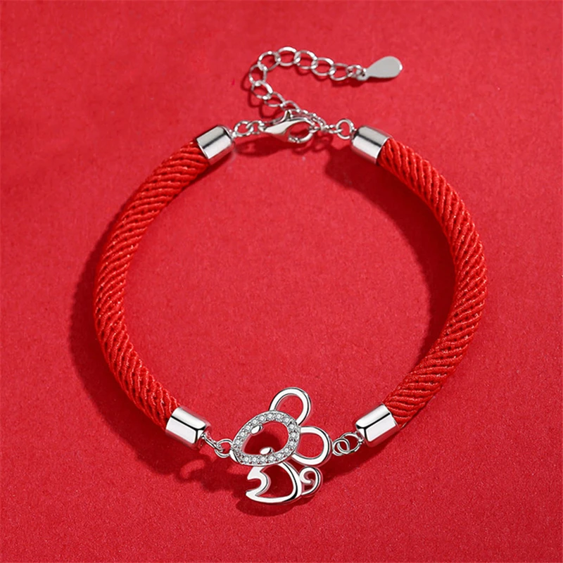 

Nepalese Red Thread Zircon Zodiac Signs Mouse Rat Bracelet Jewelry Golden Woman 2020 Adjustable Wristbands Expensive Bracelets
