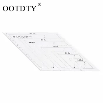 

45 Degree DIY Patchwork For Diamond Rhombus Template Quilting Ruler Sewing Tool 2018