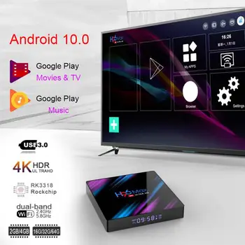 

New H96 Max R3318 Smart TV Device Android 9.0 4GB 32GB 64GB 4K YouTube Media Player H96max Tvbox Android Decoder 2gb16gb