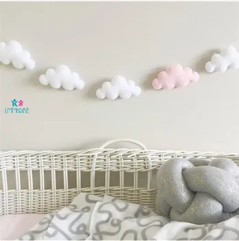 

INS Coloful Cloud Decor for Baby Room Decoration Wall Hanging Bedding Bumpers Kids Party Kid Girls Room Decor Christmas Gift