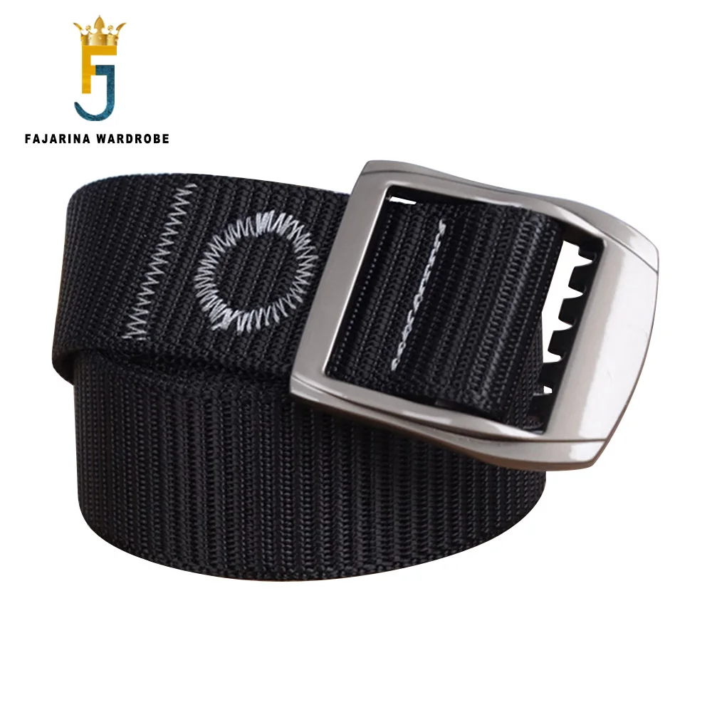 FAJARINA High Quality Mens Style Design Alloy Buckle Casual Styles Fashion Canvas & Nylon Belts 120cm Size 3.2cm Width CBFJ0090