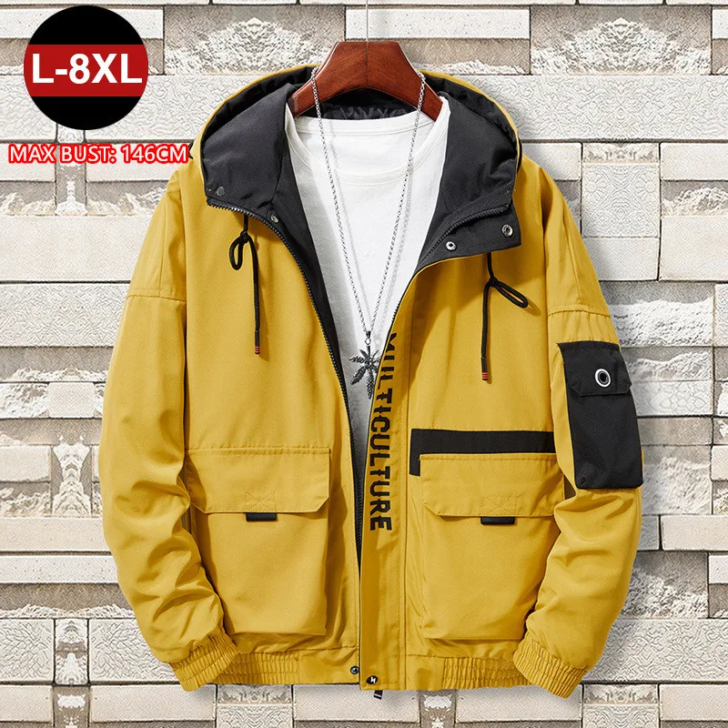 Mens Jackets And Coats Man Autumn 2020 Cargo Black Windbreaker Hoodies Cool 6XL 7XL 8XL Hiphop Men Clothing Veste Teenager Coat Mens Jackets And Coats Man Autumn 2020 Cargo Black Windbreaker Hoodies Cool 6XL 7XL 8XL Hiphop Men Clothing Veste Teenager Coat