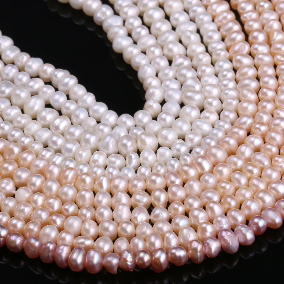 Natural Freshwater Cultured Pearls Beads Round 100 Natural Pearls For