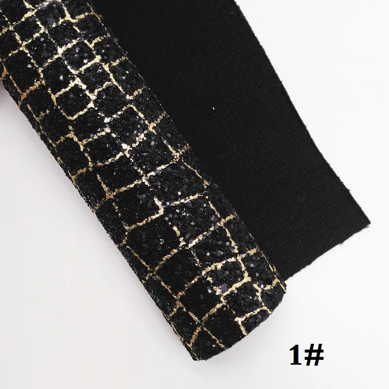 Glitterwishcome 30X134 см мини размер рулона винил для луков кродоли блестящая кожа Fabirc искусственная кожа для луков, GM002B - Цвет: 1