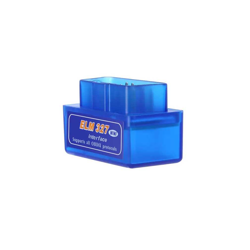 Мини портативный ELM327 v2.1 OBD2 II Bluetooth диагностический автомобильный интерфейс сканер Синий Премиум ABS диагностический инструмент