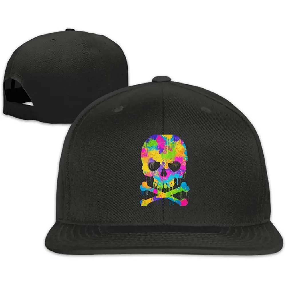 HHNYL абстрактная расплавленная бейсболка с черепом, плоская бейсболка, простая пустая Кепка s для мужчин/женщин