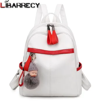 

Cute Tassel Backpacks for Women High Quality Leather School Bags For Teenager Girls Large Capacity Travel Shoulder Bag Mochilas