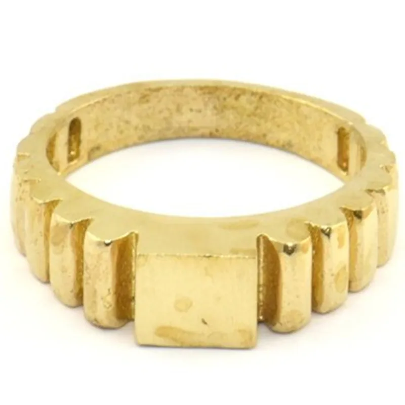 

3 pcs Raw Brass Ring Rectangle Settings - (Nickel Free and Lead Free).Oval Size : 7x6mm-- (19mm) E263
