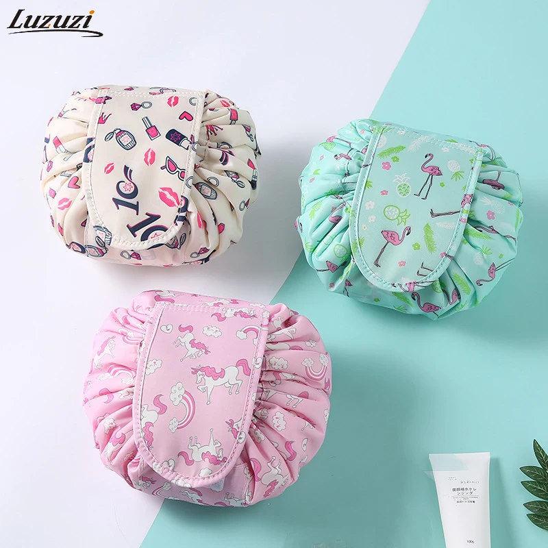 

Luzuzi Women Drawstring Travel Cosmetic Bag Makeup Bag Organizer Make Cosmetic bag Case Storage Pouch Toiletry Beauty Kit Box