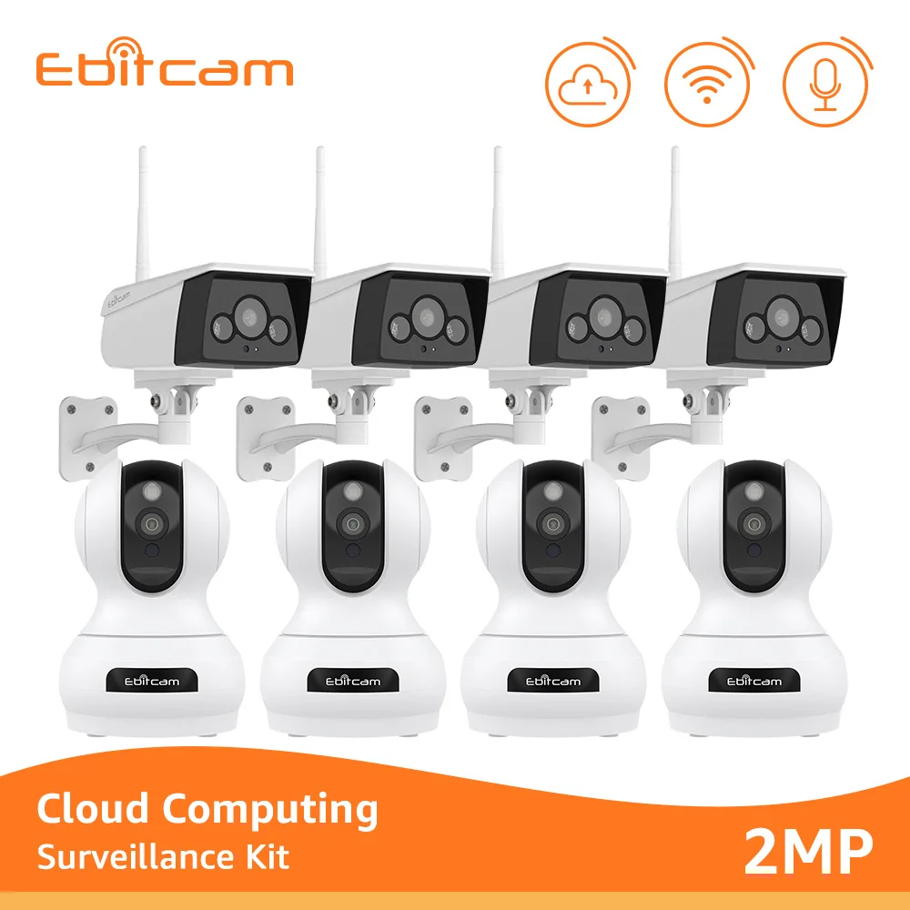 Ip-камера Ebitcam Wi-Fi 1080p уличная облачная мини камера наблюдения Wifi IP s наружная