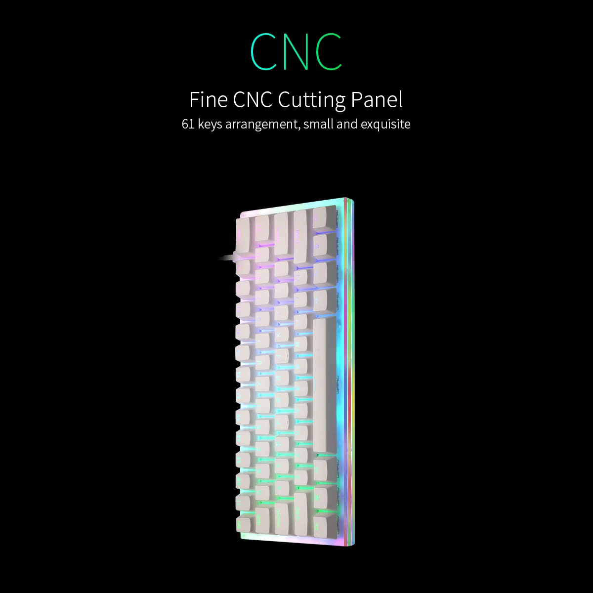 Iluminação com Interruptor Kit de Teclado Womier Chave Mecânico Personalizado 60% Case Pcb Swappable Interruptor Quente Suporte Efeitos Rgb Led 61 - Imagem 5