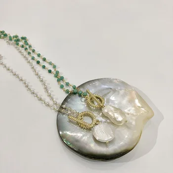 

Korean Retro Natural Pearl Necklace Temperament Crystal Transparent Necklace Female