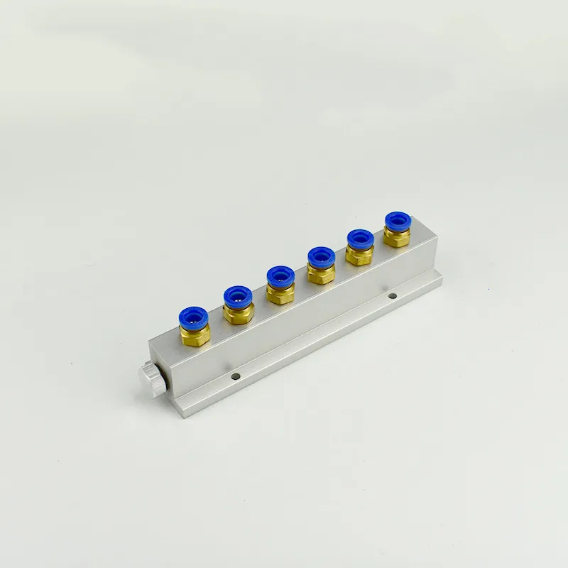 

With 8mm Coupler End Plug 38x30mm 1/4" Compact-Type BSP Female Solid Aluminum T-Shape Air Pneumatic Manifold Block Splitter