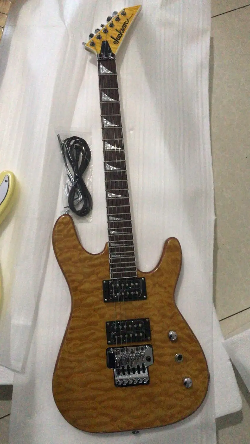 Бесплатная доставка новое поступление 6 струнная электрическая гитара Jackson с