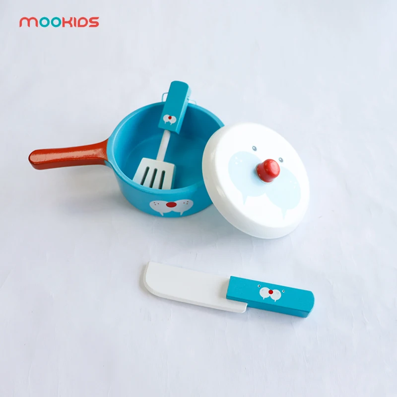 Mookids деревянный набор для чая Игрушка Дети ролевые игры Деревянная Кухня приготовление пищи кастрюля чайный набор игрушки морж кухонный набор для детей