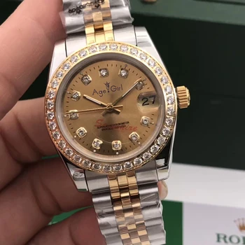 

Luxury Brand New Stainless Steel Sapphire Watch Women Lady Automatic Mechanical Diamond Bezel Silver Yellow Gold Datejust 31mm