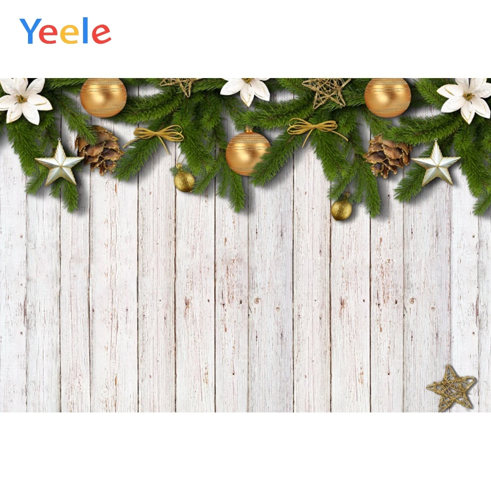 

Yeele Christmas Pine Stars Backgrounds For Photography Winter Snow Snowman Gift Baby Newborn Portrait Photo Backdrop Photocall