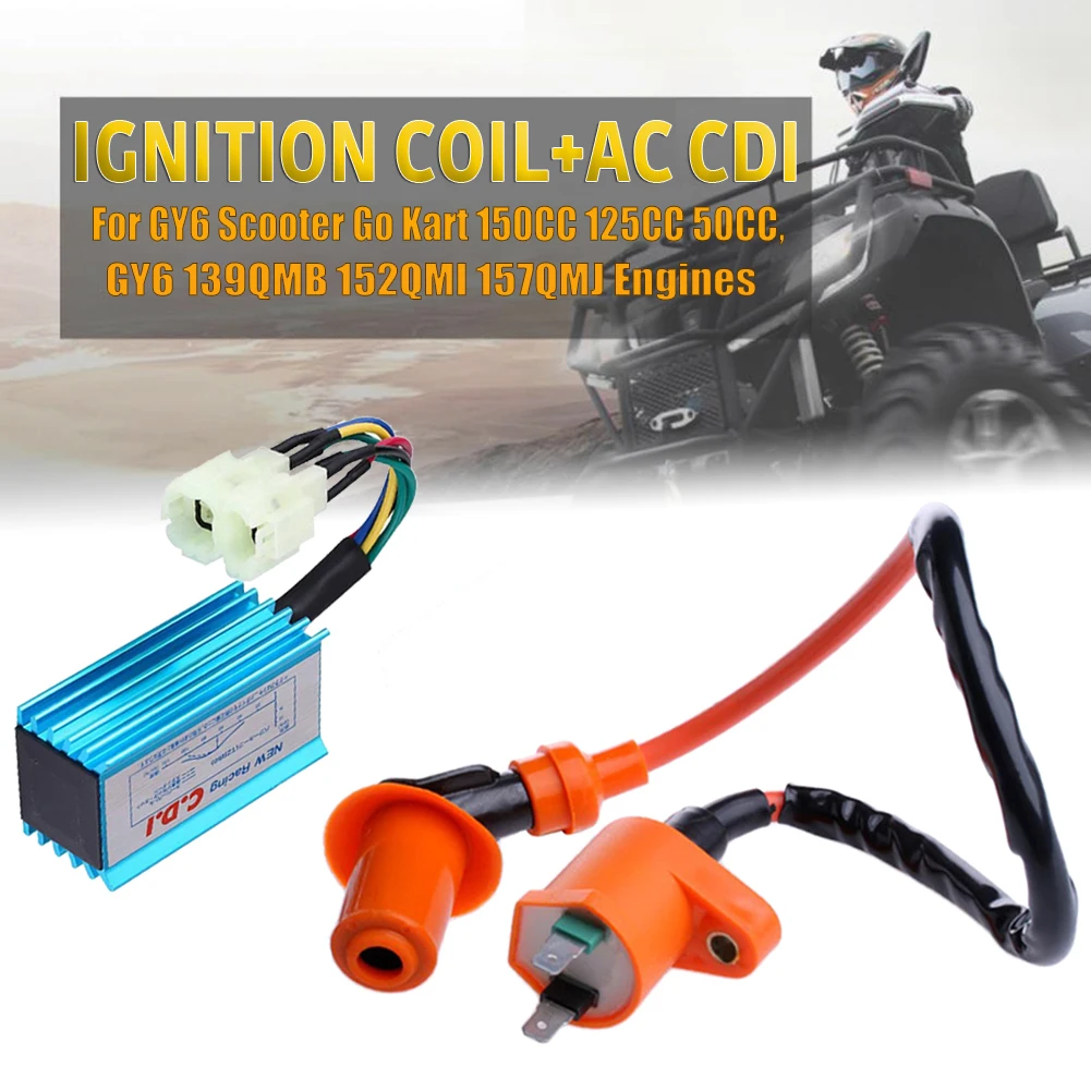 Гоночная Производительность CDI + катушка зажигания подходит для GY6 50cc 125cc и 150cc 139QMB