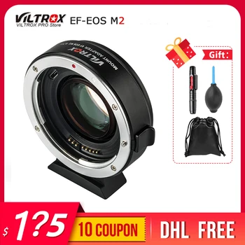 

Viltrox EF-EOS M2 AF Auto-focus EXIF 0.71X Reduce Speed Booster Lens Adapter Turbo for Canon EF lens to EOS M5 M6 M50 Camera