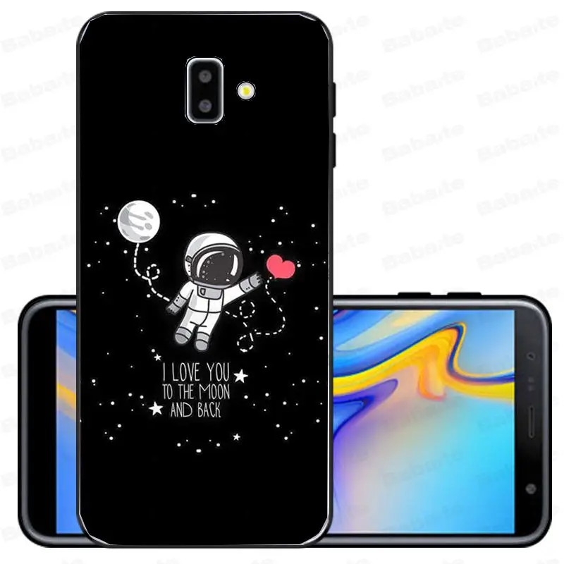 Black With White Moon Stars Space Astronaut