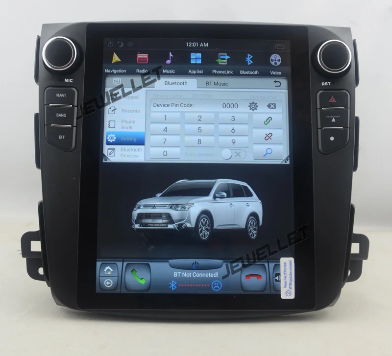 10," tesla стиль вертикальный шесть ядер android 8,1 автомобильный gps-навигатор для Mitsubishi Outlander Citroen C-Crosser peugeot 4007