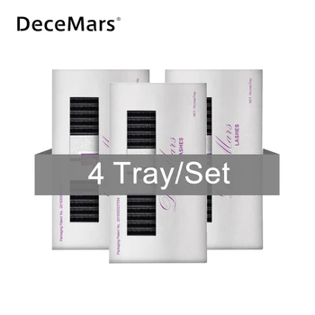 

DeceMars 4cases/lot eyelash extension J B C D All Size in one tray Synthetic Mink Eyelash Extension for Grafting Eyelash