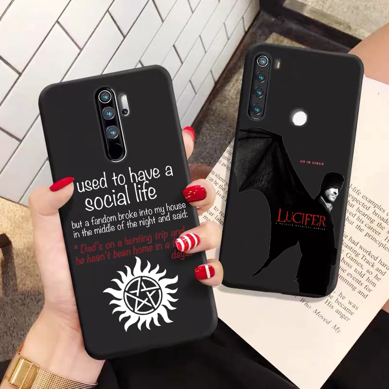 Американский ТВ генератор ангела Люцифер ТПУ черный мягкий для XiaoMi5X Mi6X Mi A2Lite A3 Mi8