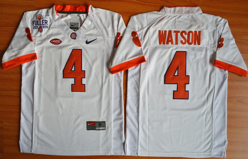Clemson Tigers, Stitiched, DeShaun Watson Настоящее фото, для молодежи Джерси - Цвет: Красный