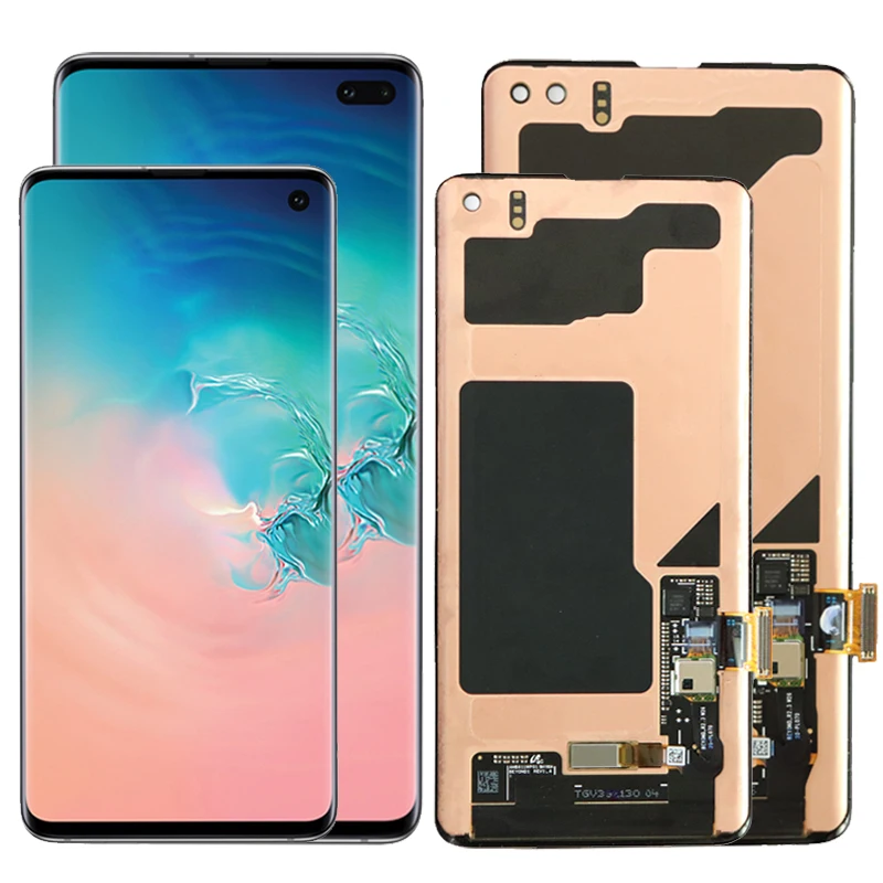 S10 ЖК-дисплей для samsung Galaxy S10 Plus ЖК-экран с рамкой AMOLED S10 G973F S10 Plus G975F/DS ЖК-замена