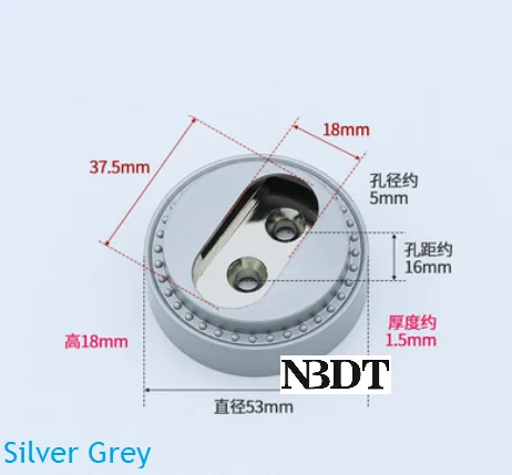 Oval Silver Grey 8 шт./лот цинковый хром бронза золото Европейский круглый овальный шкаф полотенце подвесной стержень настенный фланцевый кронштейн держатель - Цвет: Oval Silver Grey