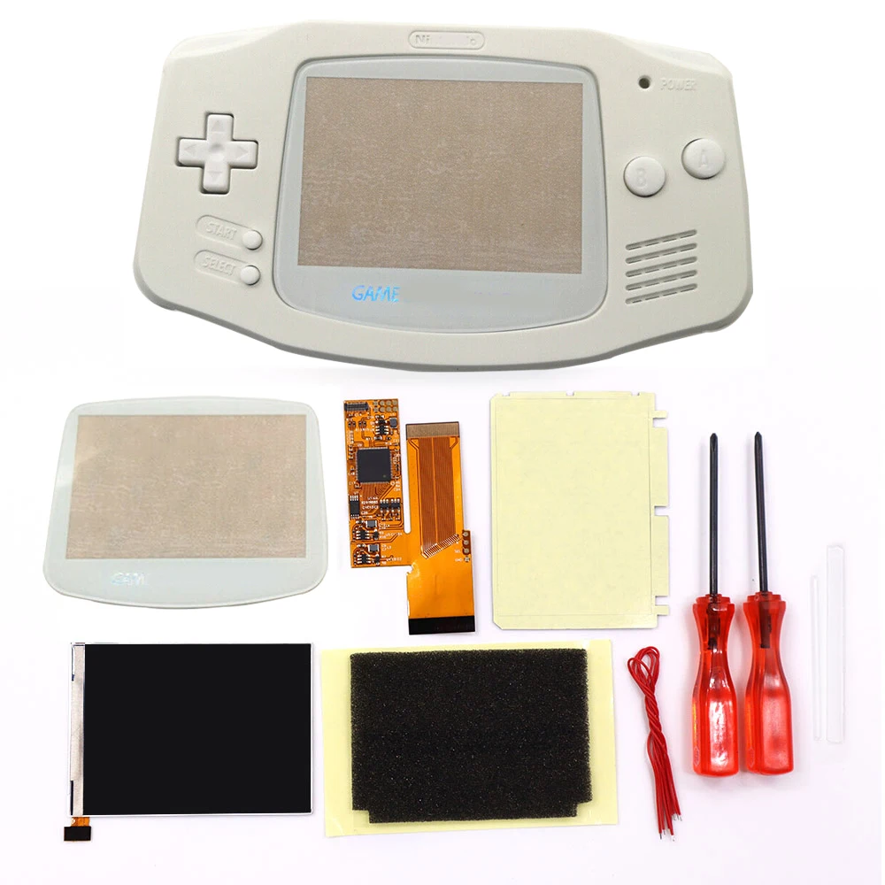 Game Boy Advance SP IPS V2 LCD Screen Kit (White)