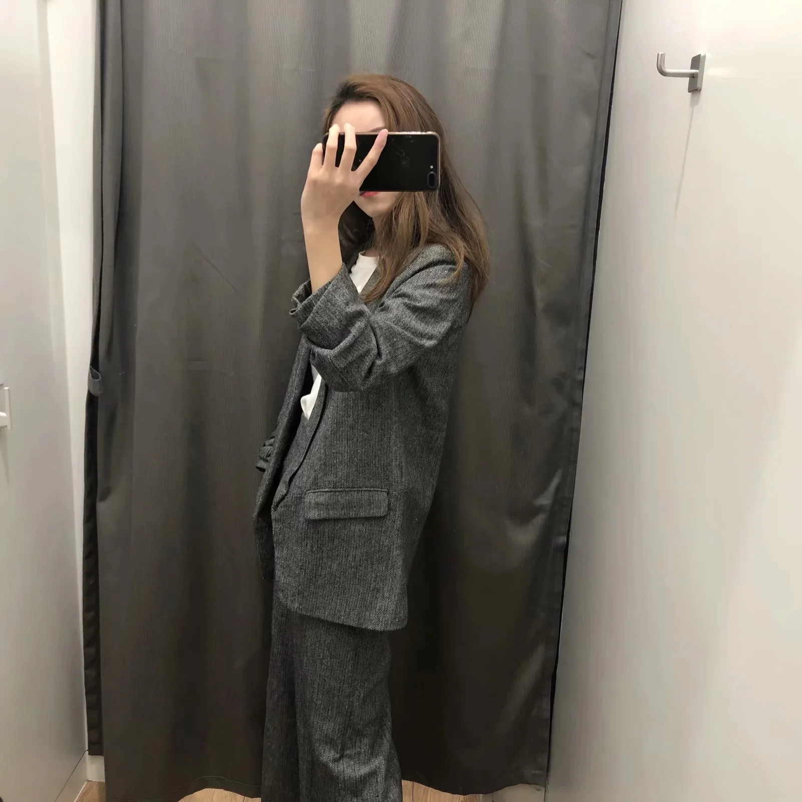 

INS New Style European And American Women's Pleated Sleeve Casual Suit Jacket Versitile Fashion