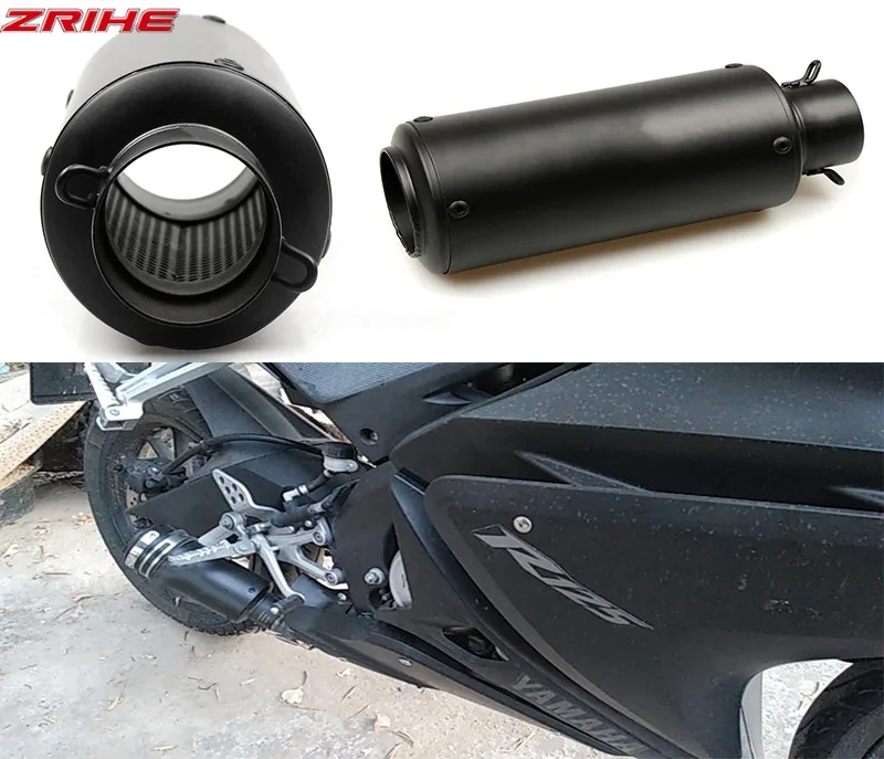 

Motorcycle universally STAINLESS STEEL accessories 51mm 61mm Exhaust pipe Tail segment FOR Kawasaki GPZ500S/EX500R Ninja 400