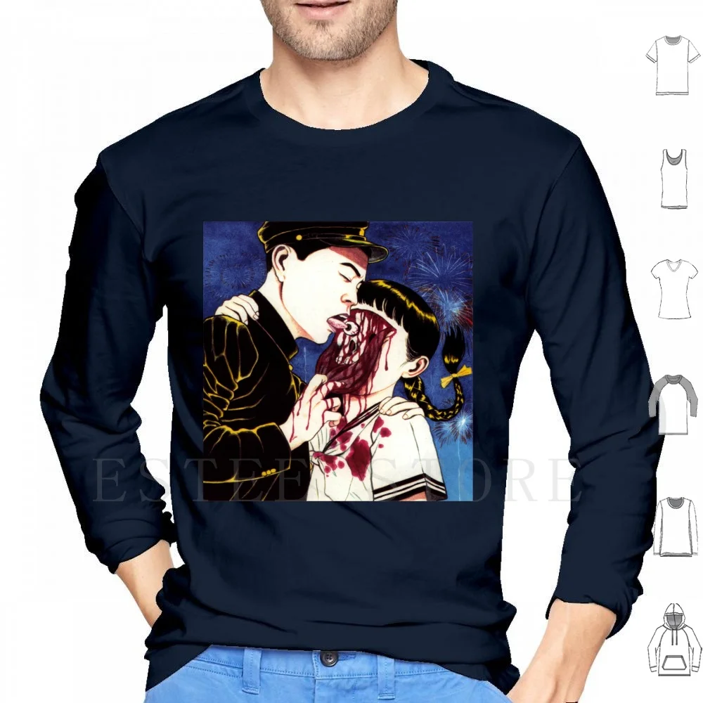 Suehiro Maruo Eye Leccare Felpe Con Cappuccio Manica Lunga Suehiro Maruo Junji Ito Uzumaki Akira Sleeve Anime