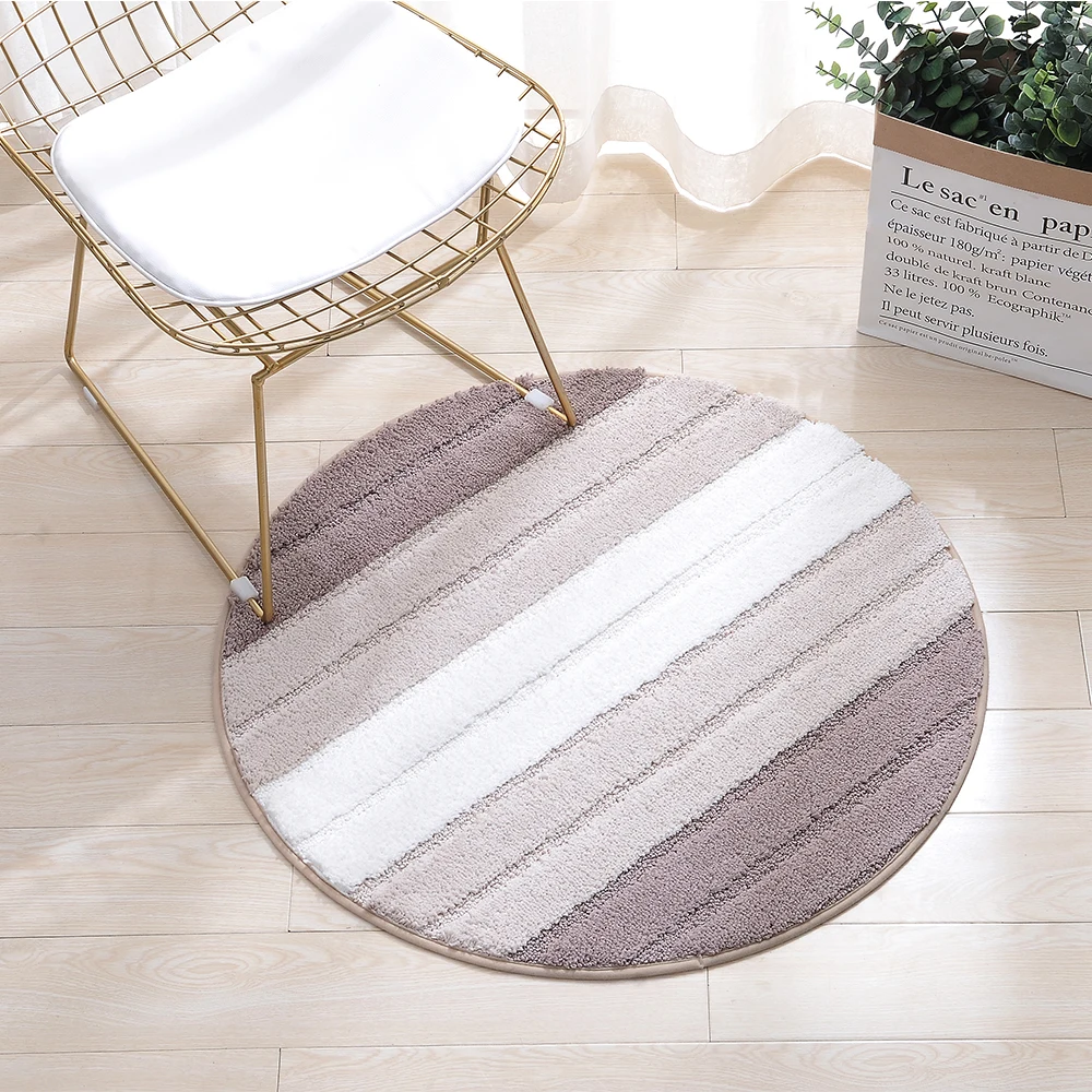 Soft Microfiber Rug Kitchen Carpet Floor Mat Round Carpet Anti-slip Bath Mat Livingroom Home Bedroom Machine Washable Carpet