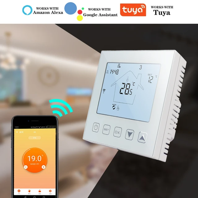 WIFI Temperature Controller Smart Thermostat APP Controls Google Home  Electric Heating Weekly Programmable for Warm Floor - AliExpress